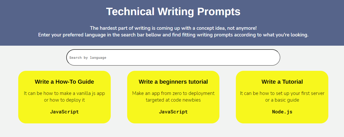 Technical Writing ideas home page image